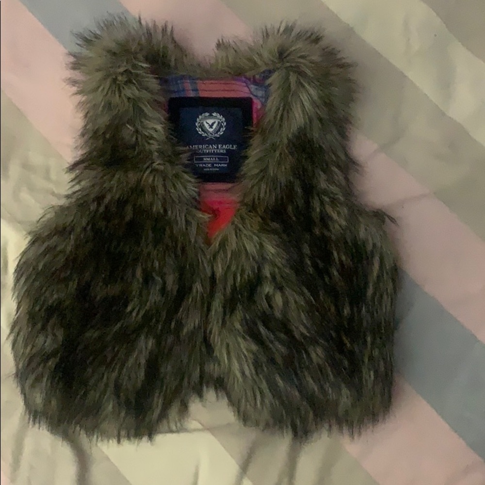 Faux fur vest